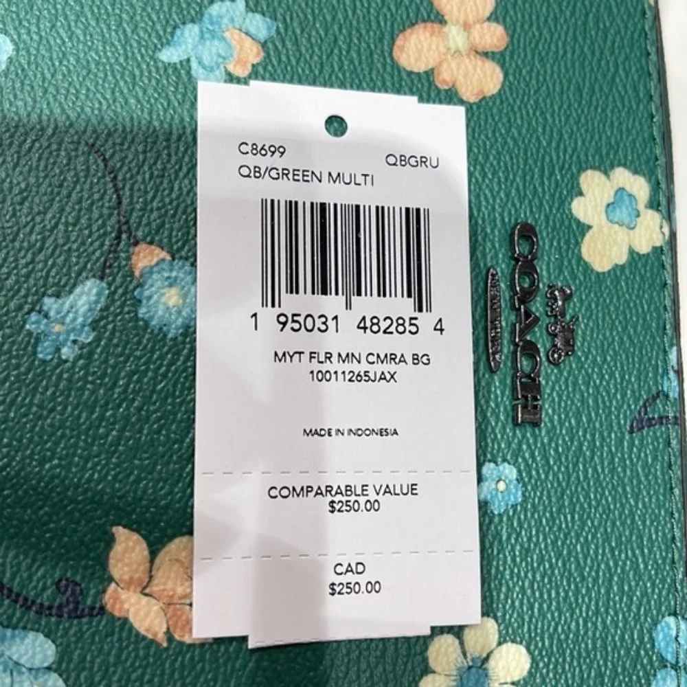 Coach Mini Camera Bag With Mystical Floral Print Green Multi - Picture 16 of 16